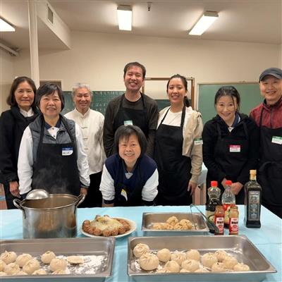 美國天信道場社區英語會話班/素食烹飪班活動